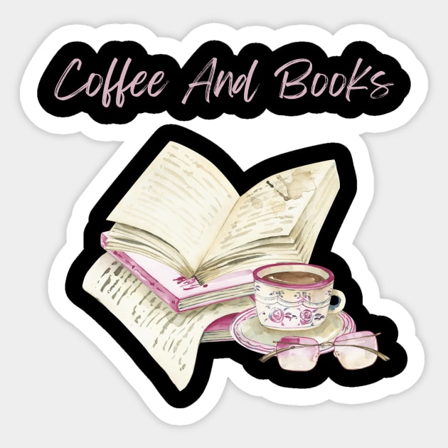 Coffee and books Sticker by Funnysart